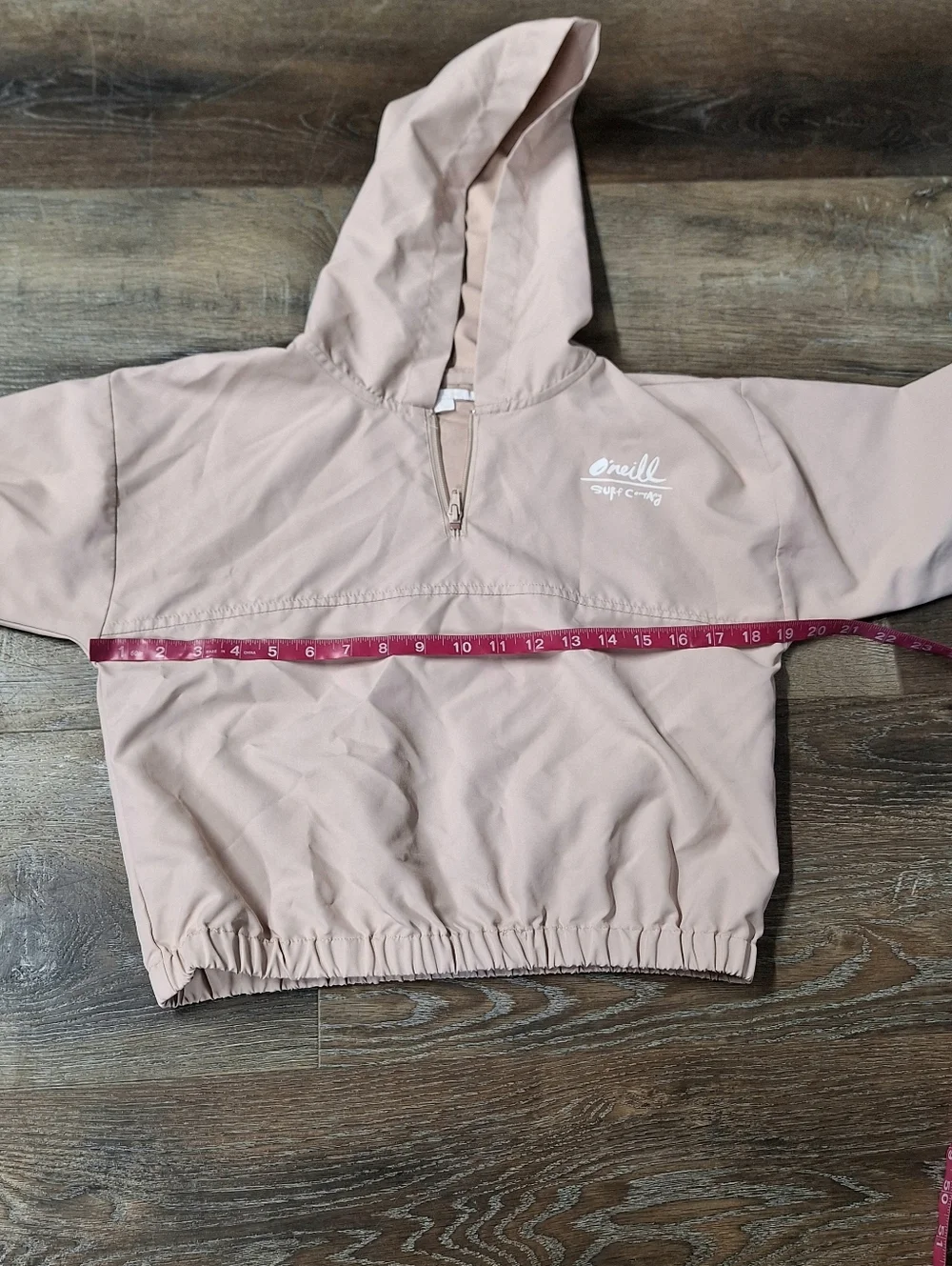 O'Neill Surf Company Cropped 1/4 Zipper Windbreaker Jacket, Tween L, RN#86773